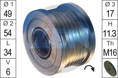 Alternator Freewheel Clutch ERA ZN5564