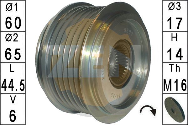 ERA ZN5602 Alternator Freewheel Clutch