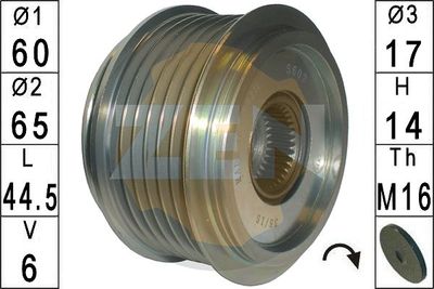 Alternator Freewheel Clutch ERA ZN5602