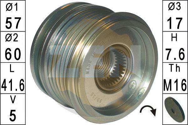 ERA ZN5611 Alternator Freewheel Clutch