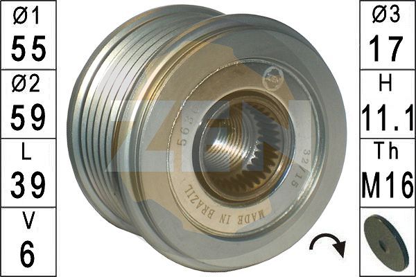 ERA ZN5630 Alternator Freewheel Clutch