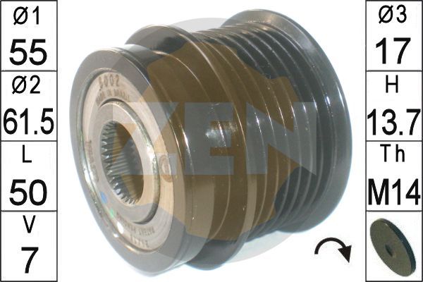 ERA ZN6002 Alternator Freewheel Clutch