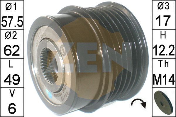 ERA ZN6013 Alternator Freewheel Clutch