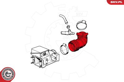 Intake Hose, air filter ESEN SKV 24SKV478