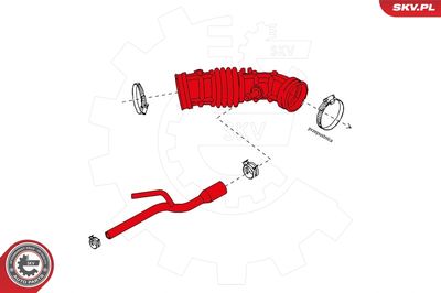 Intake Hose, air filter ESEN SKV 24SKV499