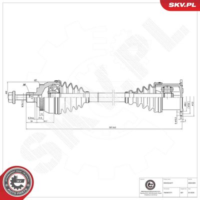 Drive Shaft ESEN SKV 40SKV001