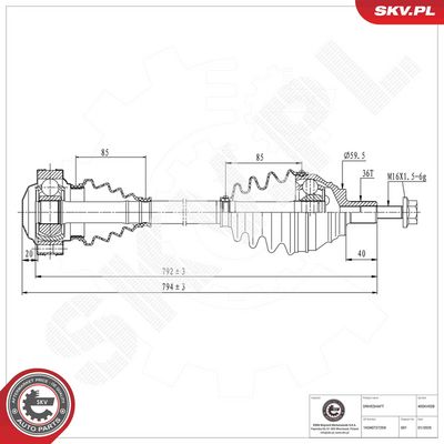 Drive Shaft ESEN SKV 40SKV028