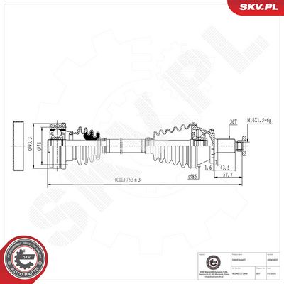 Drive Shaft ESEN SKV 40SKV037