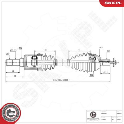 Drive Shaft ESEN SKV 40SKV073