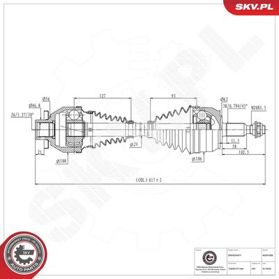 Drive Shaft ESEN SKV 40SKV080