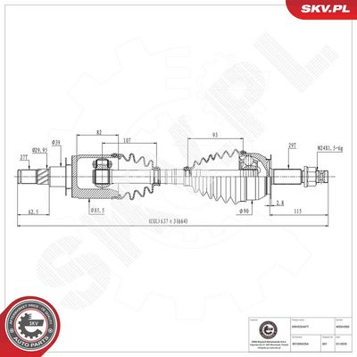 Drive Shaft ESEN SKV 40SKV092