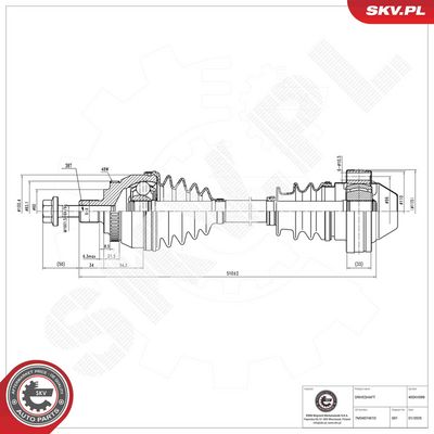 Drive Shaft ESEN SKV 40SKV099