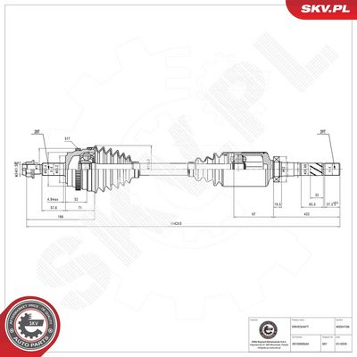 Drive Shaft ESEN SKV 40SKV106