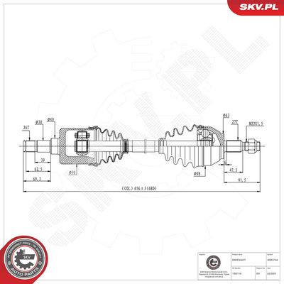 Drive Shaft ESEN SKV 40SKV144