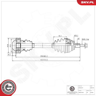 Drive Shaft ESEN SKV 40SKV149