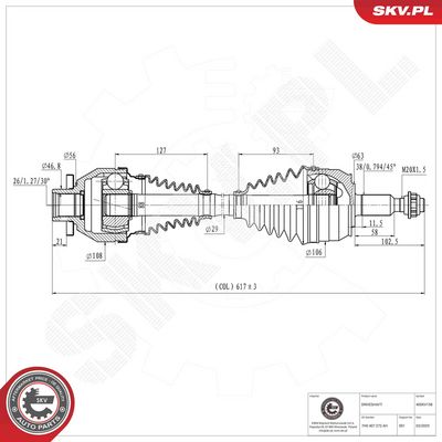 Drive Shaft ESEN SKV 40SKV158