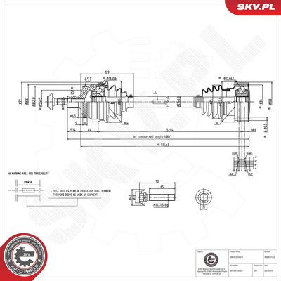 Drive Shaft ESEN SKV 40SKV163