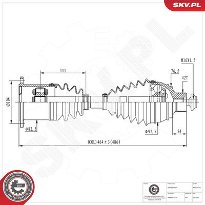 Drive Shaft ESEN SKV 40SKV165