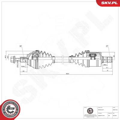 Drive Shaft ESEN SKV 40SKV166
