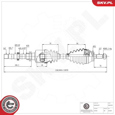Drive Shaft ESEN SKV 40SKV186