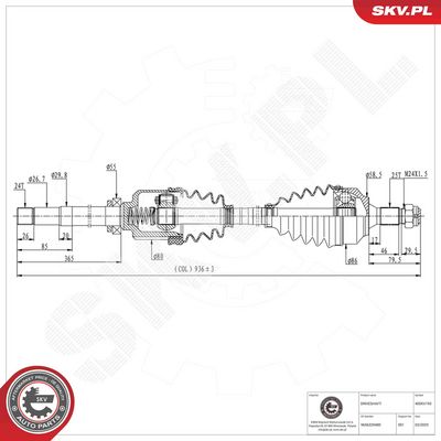 Drive Shaft ESEN SKV 40SKV193