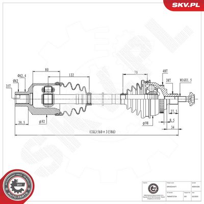 Drive Shaft ESEN SKV 40SKV206