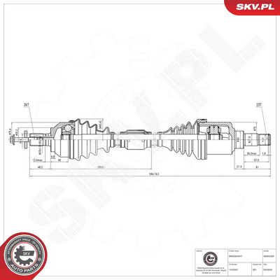 Drive Shaft ESEN SKV 40SKV209