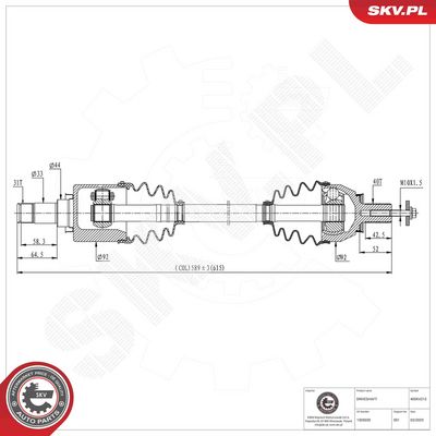 Drive Shaft ESEN SKV 40SKV212