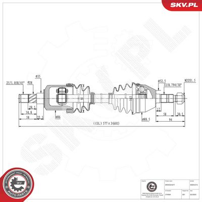 Drive Shaft ESEN SKV 40SKV215