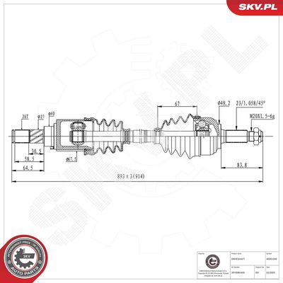 Drive Shaft ESEN SKV 40SKV240