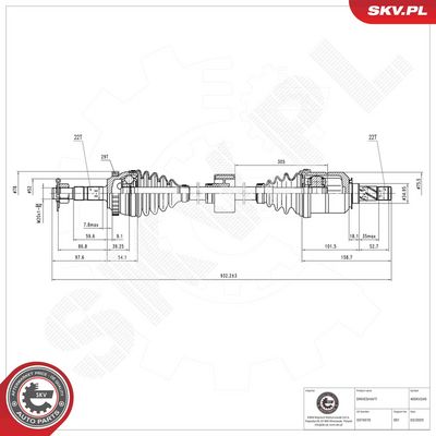 Drive Shaft ESEN SKV 40SKV245