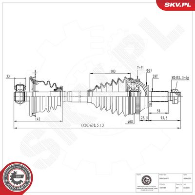Drive Shaft ESEN SKV 40SKV253