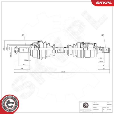 Drive Shaft ESEN SKV 40SKV262