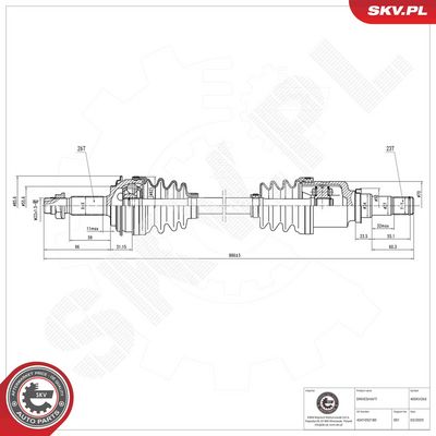 Drive Shaft ESEN SKV 40SKV265
