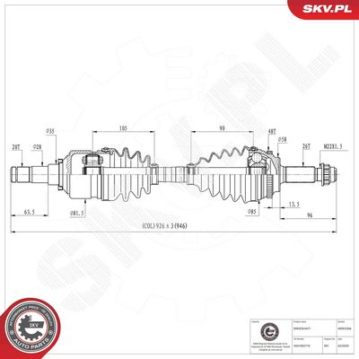 Drive Shaft ESEN SKV 40SKV266