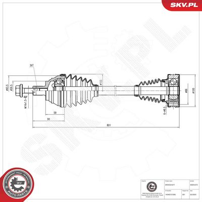 Drive Shaft ESEN SKV 40SKV273