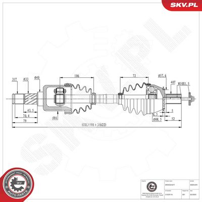 Drive Shaft ESEN SKV 40SKV291
