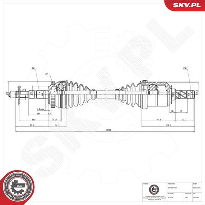 Drive Shaft ESEN SKV 40SKV292