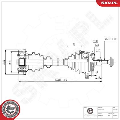 Drive Shaft ESEN SKV 40SKV303