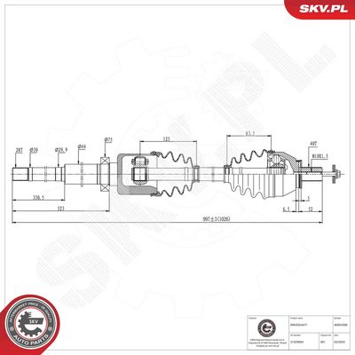 Drive Shaft ESEN SKV 40SKV308