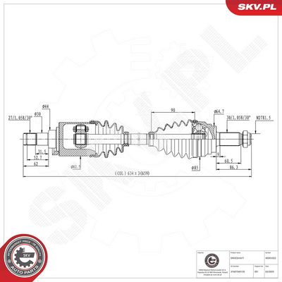 Drive Shaft ESEN SKV 40SKV322