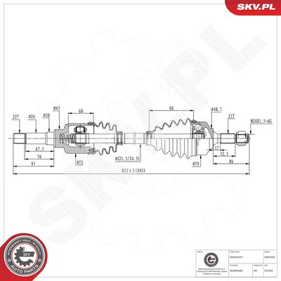 Drive Shaft ESEN SKV 40SKV334