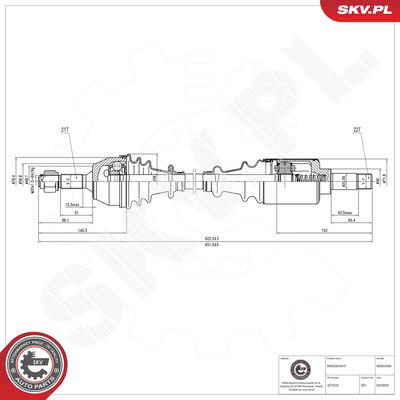 Drive Shaft ESEN SKV 40SKV344