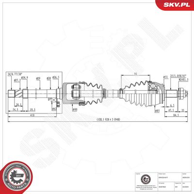 Drive Shaft ESEN SKV 40SKV351