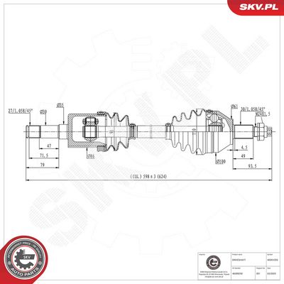 Drive Shaft ESEN SKV 40SKV355