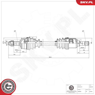 Drive Shaft ESEN SKV 40SKV357