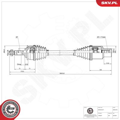 Drive Shaft ESEN SKV 40SKV376