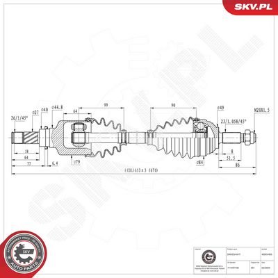 Drive Shaft ESEN SKV 40SKV405