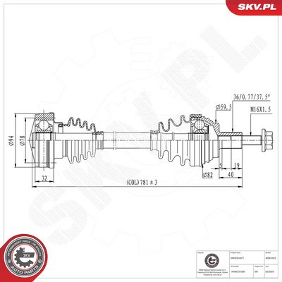 Drive Shaft ESEN SKV 40SKV423