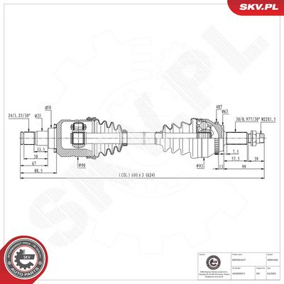 Drive Shaft ESEN SKV 40SKV426